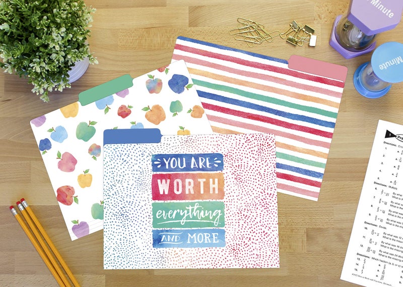 Teacher Created Resources Watercolor File Folders (TCR8541) - Image 2